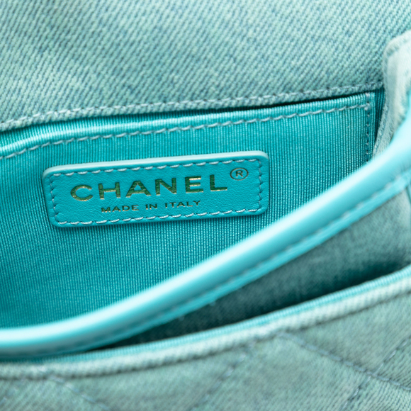 Pre-Loved Chanel Mini CC Quilted Denim Crossbody - Picture 5 of 7